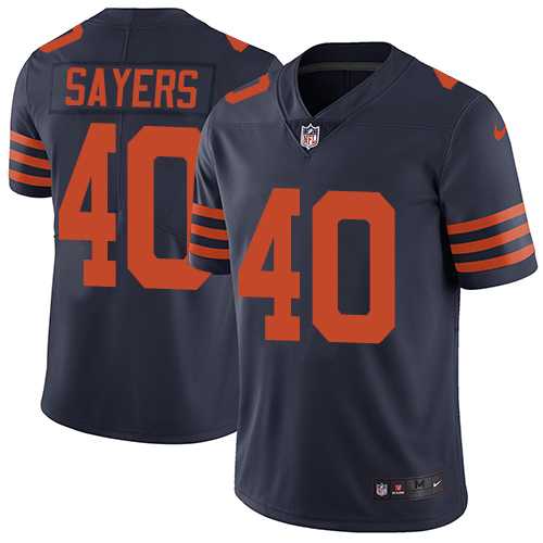 Nike Chicago Bears #40 Gale Sayers Navy Blue Alternate NFL Vapor Untouchable Limited Jersey,We sell and wholesale Nike Chicago Bears #40 Gale Sayers Navy Blue Alternate NFL Vapor Untouchable Limited Jersey on line form chian!
